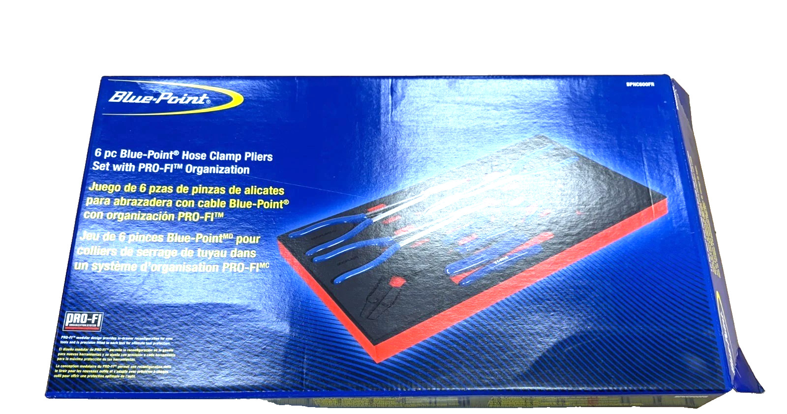 New Blue-Point by Snap-on™ 6-piece BLUE Hose Clamp Pliers Foam Set BPHC600F
