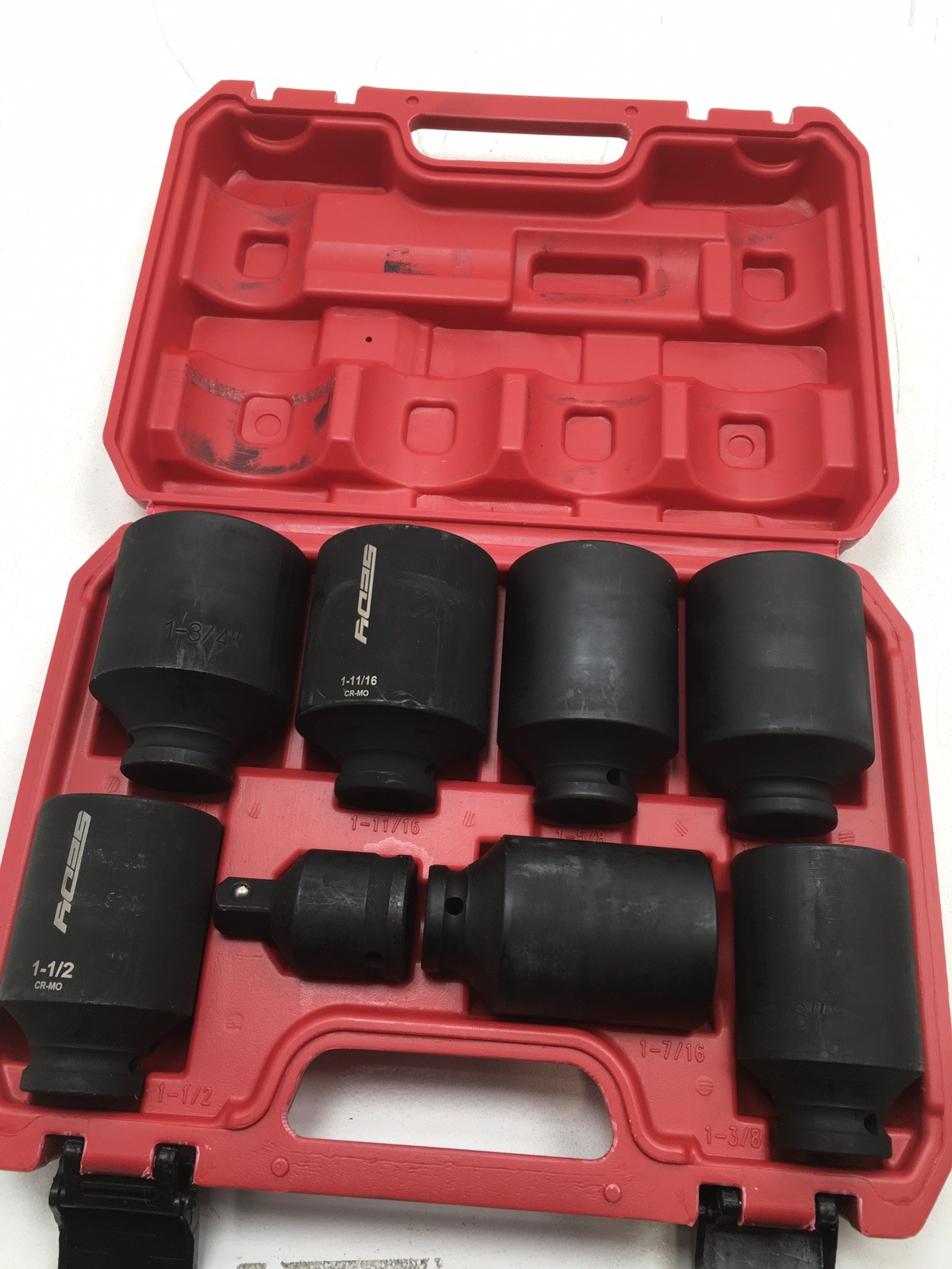 SEDY 8 pc 1/2″ Drive Impact Socket Set with Case, Open Box