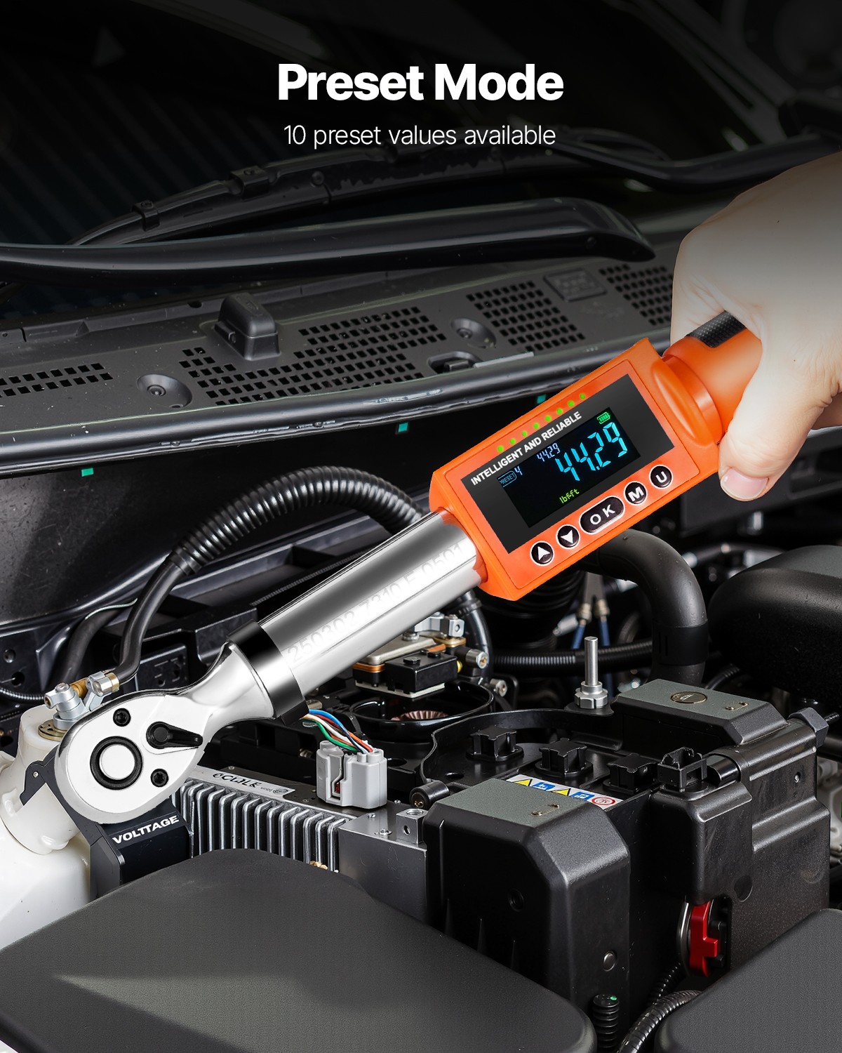 VEVOR Digital Torque Wrench 3/8 In Drive 0-99.57 lbf-ft / 0-135 N.m 72-Tooth LED