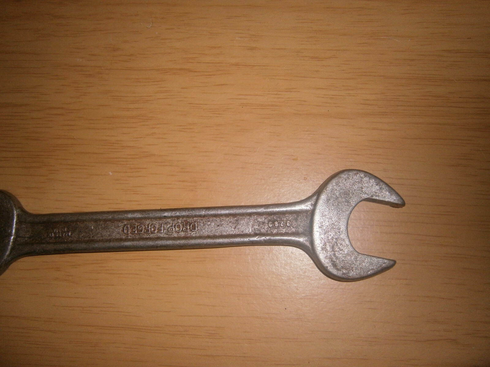 Vintage silver tone spanner. 13/16 & 7/8 ends.(E6c)