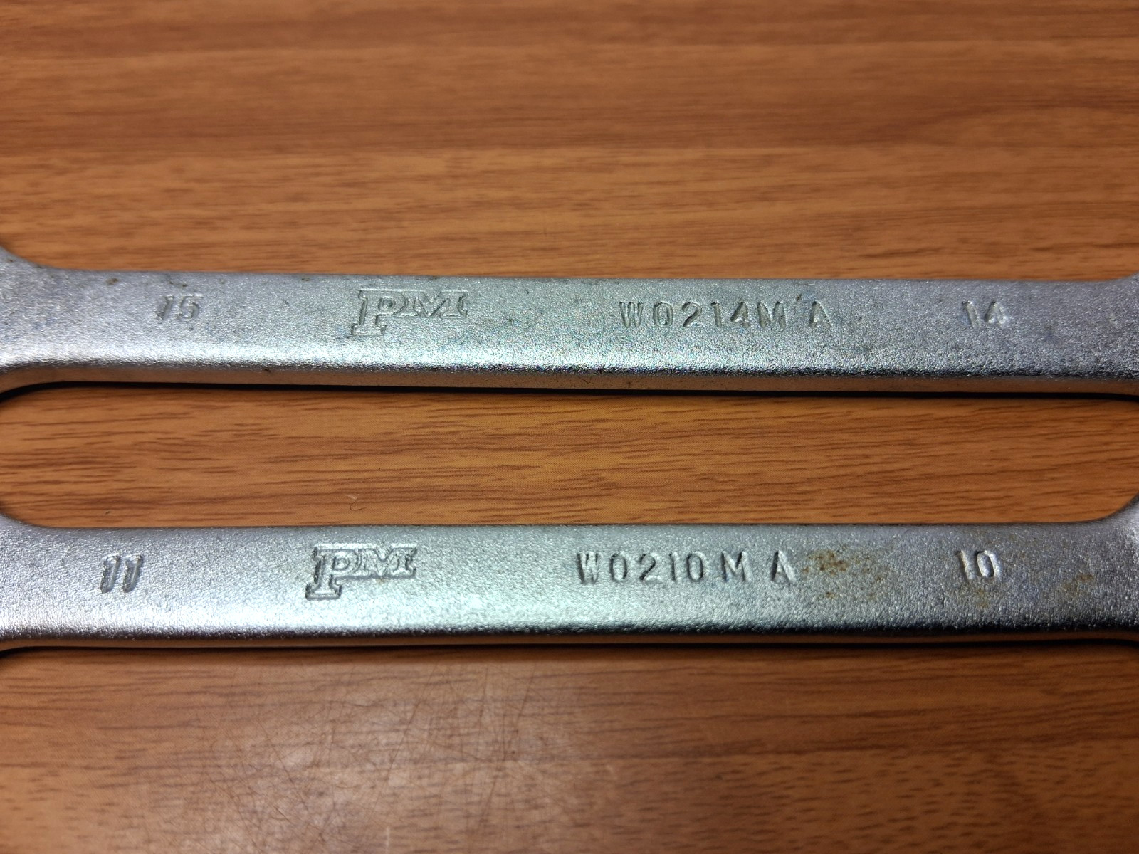 Popular Mechanics METRIC Open End CR-V Wrench Set 10mm, 11mm, 14mm, 15mm