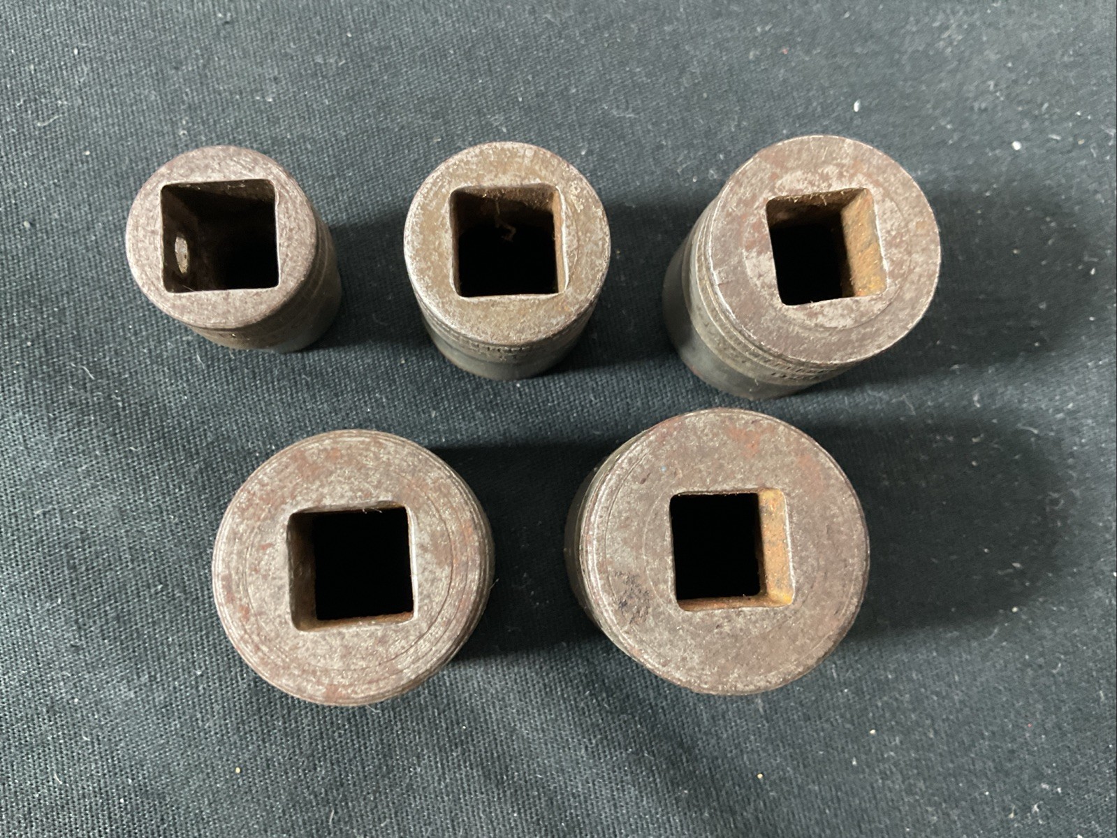 Snap-On 3/4in. Drive Vintage Sockets Lot of 5 3/8 9/16 5/8 11/16 3/4in. F Series