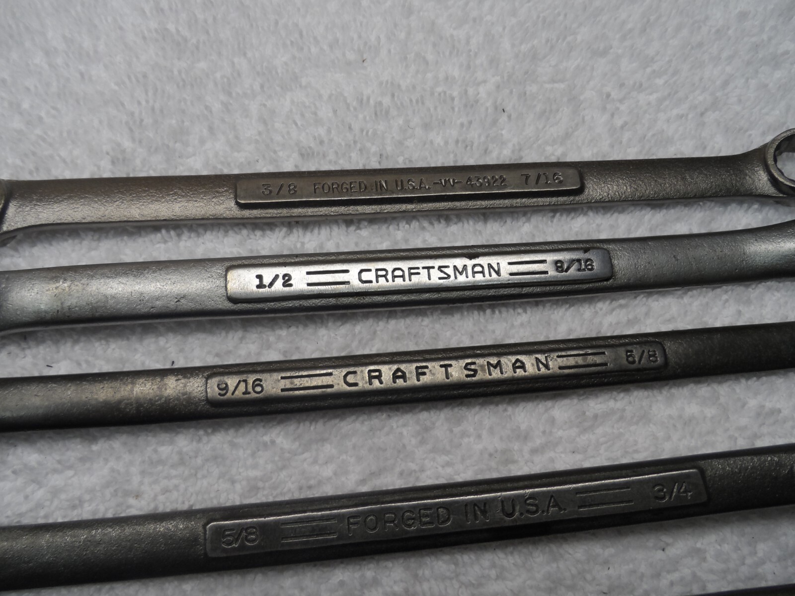 Craftsman SAE Box End Wrench Set, 12pt, USA (3/8″ – 1″), many =V=, 6 pcs