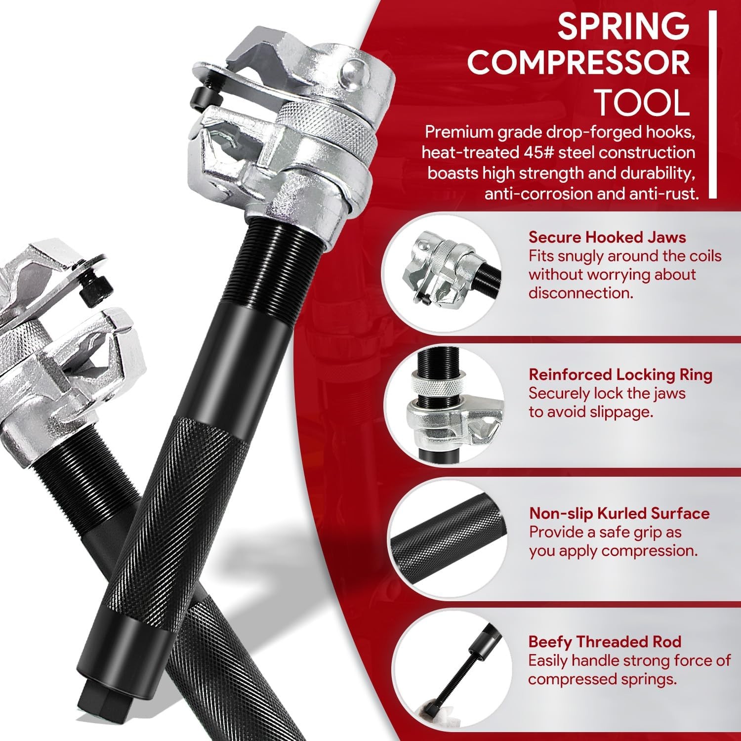 For Car Motorcycle Truck ATV Upgrade Coil Spring Shock Absorber Compressor Tool