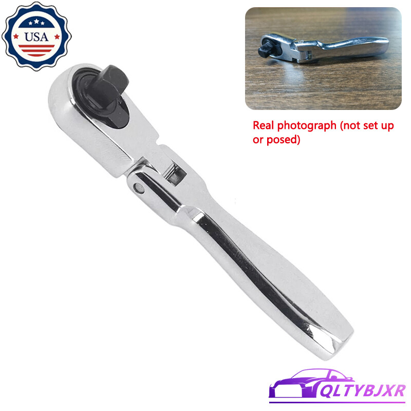 Ratchet Handle Socket Wrench 1/4″ Drive 72 Tooth Flexi Head Stubby 115mm Flattop