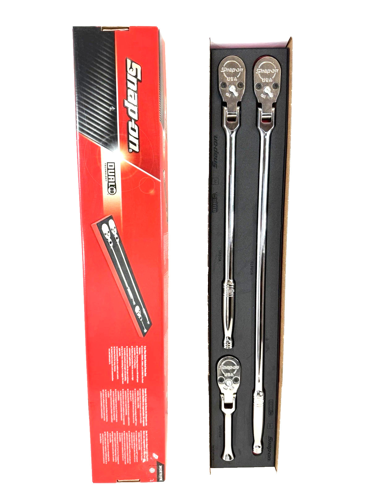 New Snap-on™ 1/2″ drive Flex Head Ratchet Set SKF80A SF80A SLF80A Foam Set Seale