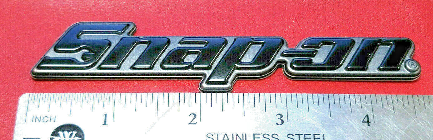 NEW SNAP-ON ™ ORIGINAL LOGO SHORT BOX CART 3D ROLL CAB BLACK BADGE EMBLEM DECAL