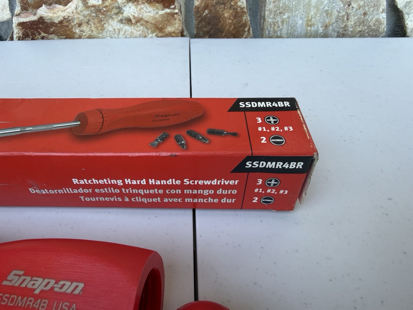 Snap-on Tools USA NEW RED Hard Handle Ratcheting Screwdriver SSDMR4BR