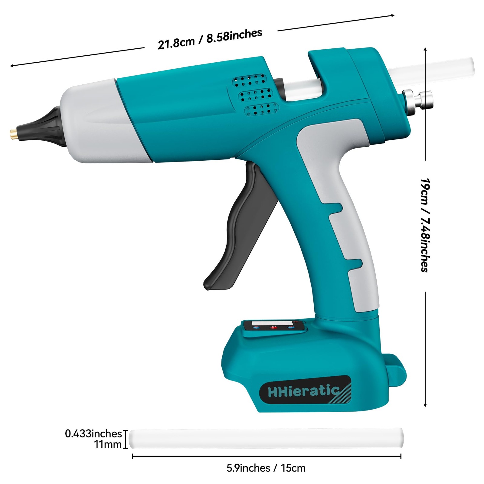 HHieratic Cordless Hot Glue Gun for Makita 18V Battery,Craft Guns Blue