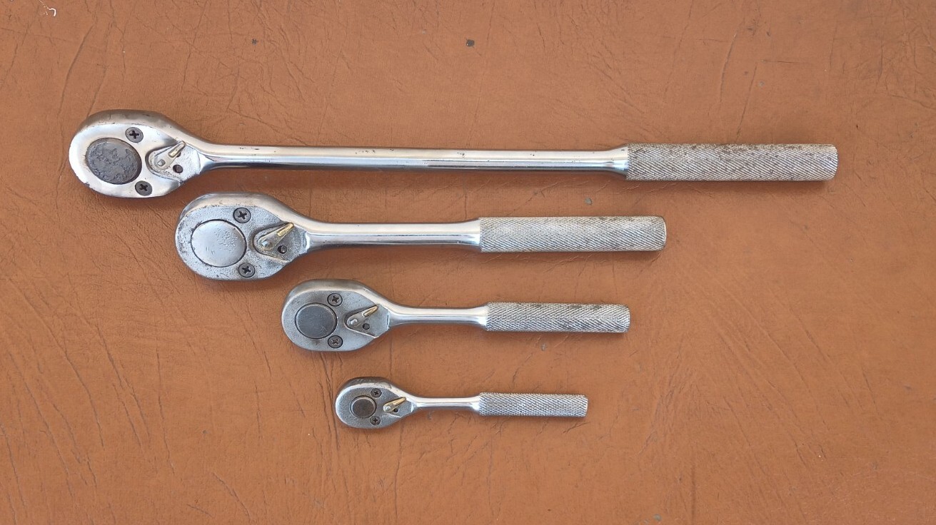 PROTO 1/4″, 3/8″, & 1/2″ Drive 4 Piece Ratchet Set 4749, 5249, 5449, 5450 USA