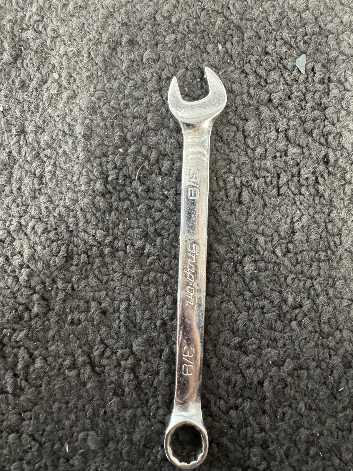 Snap-on Tools USA 3/8″ 12pt Point SHORT Combination Wrench OEX120B Engraved