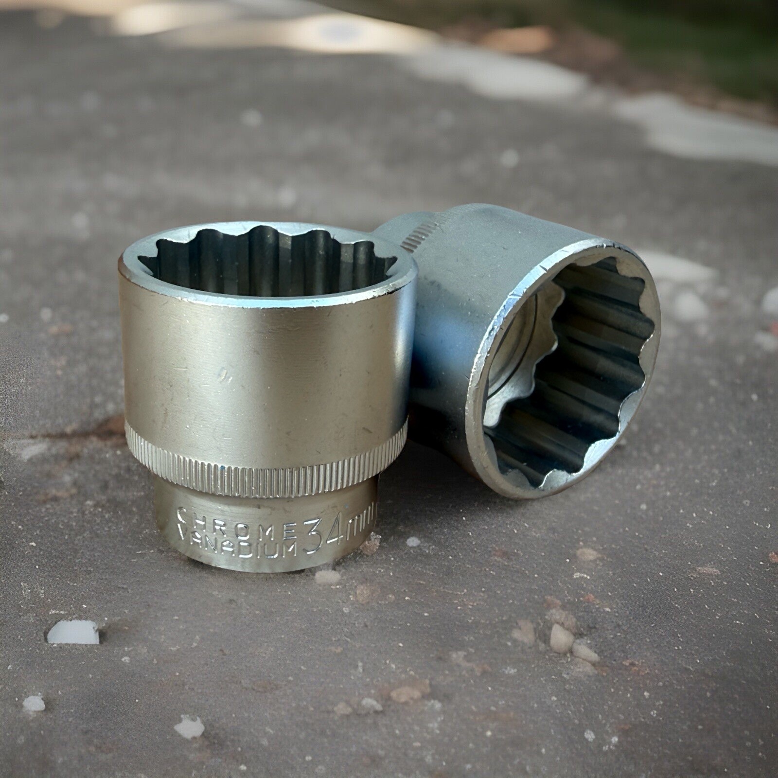 1/2” Drive 34mm & 36mm Sockets 12pt Low Profile Gear Socket 45mm Cr-V