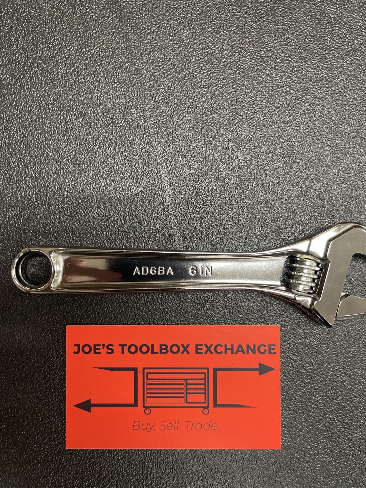 Snap-on Tools 6″ Length Chrome Smooth Jaw Adjustable Wrench AD6BA