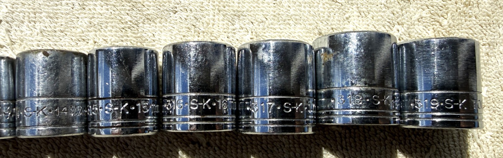 VINTAGE 3/8″ DRIVE S-K 12 PC METRIC HEX SOCKET SET – AS PICTURED