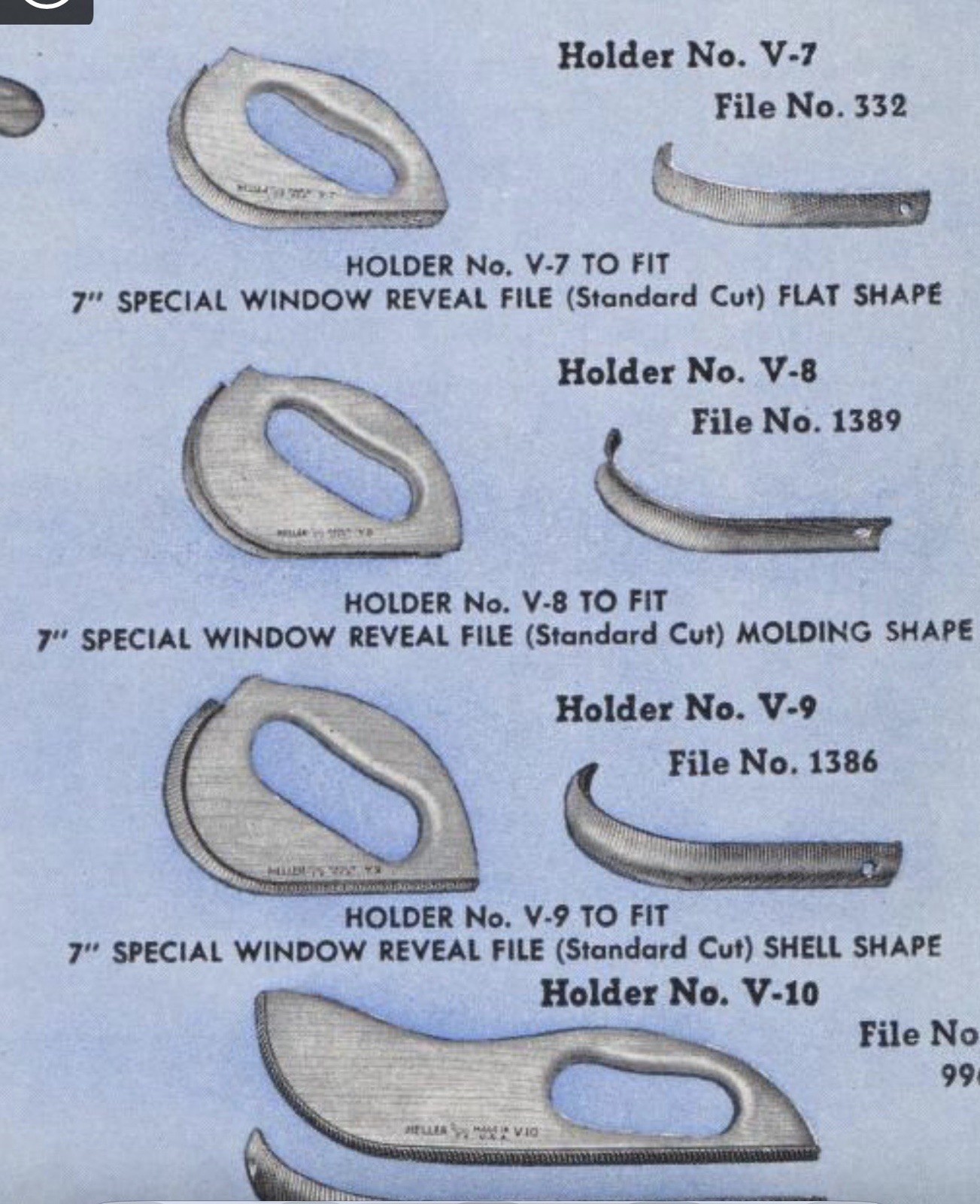 Heller Vintage V8 Wood Handle Curved Flat Body File Metal Work Rasp 5″ Long