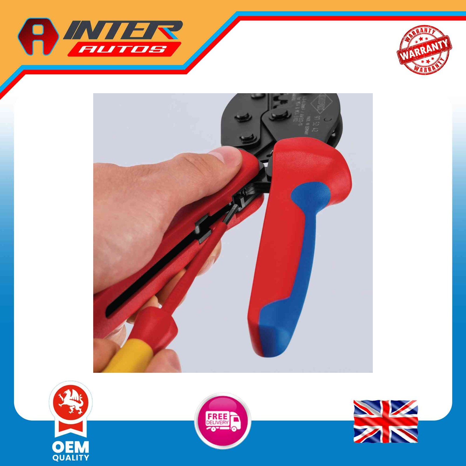Draper KNIPEX 97 52 42 SB PreciForce® Crimping Pliers for MC4-MC4 EVO, 220mm 18