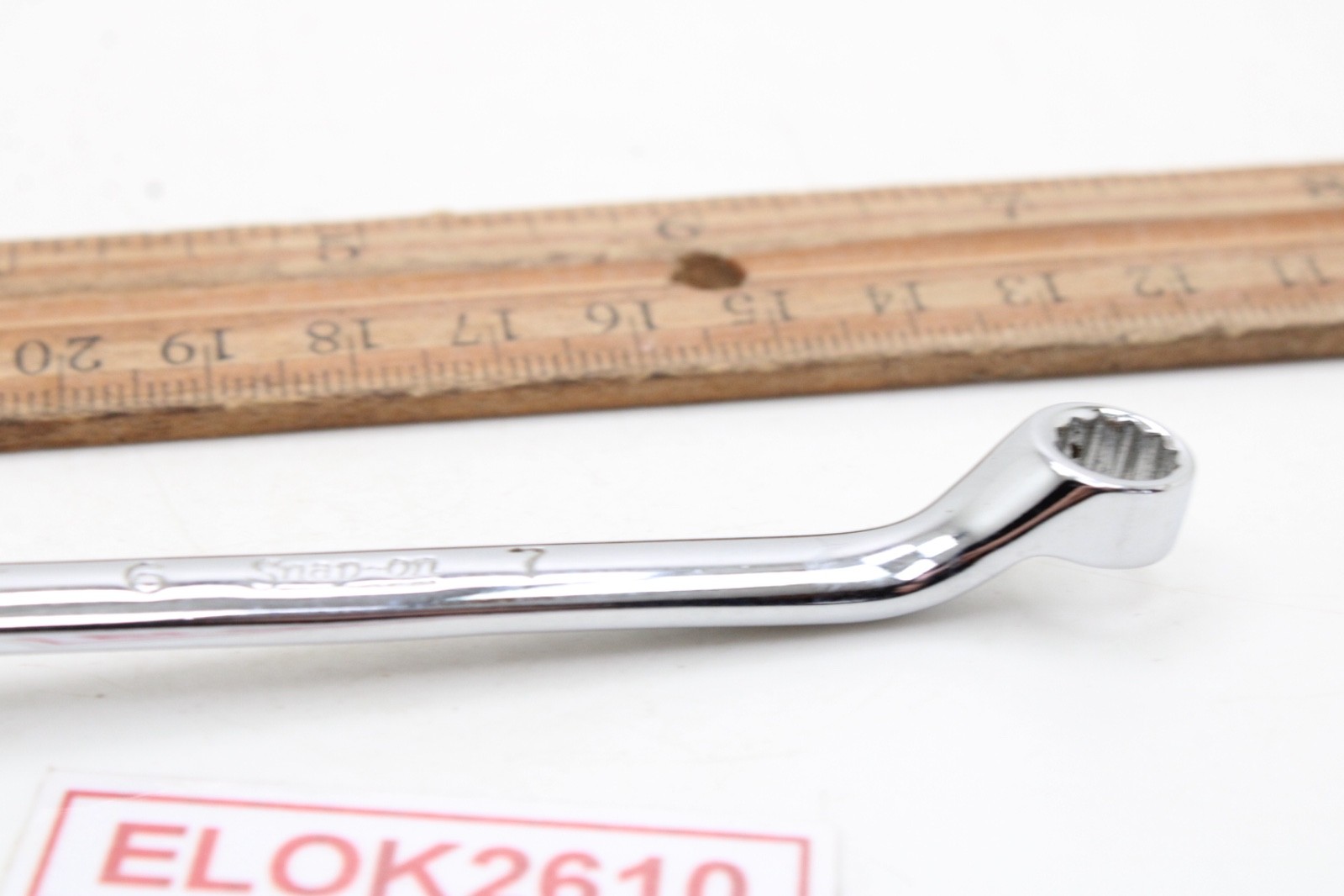 Snap On XSM67 6mm X 7mm 12 Point 4″ Long 10° Offset Double Box End Wrench USA