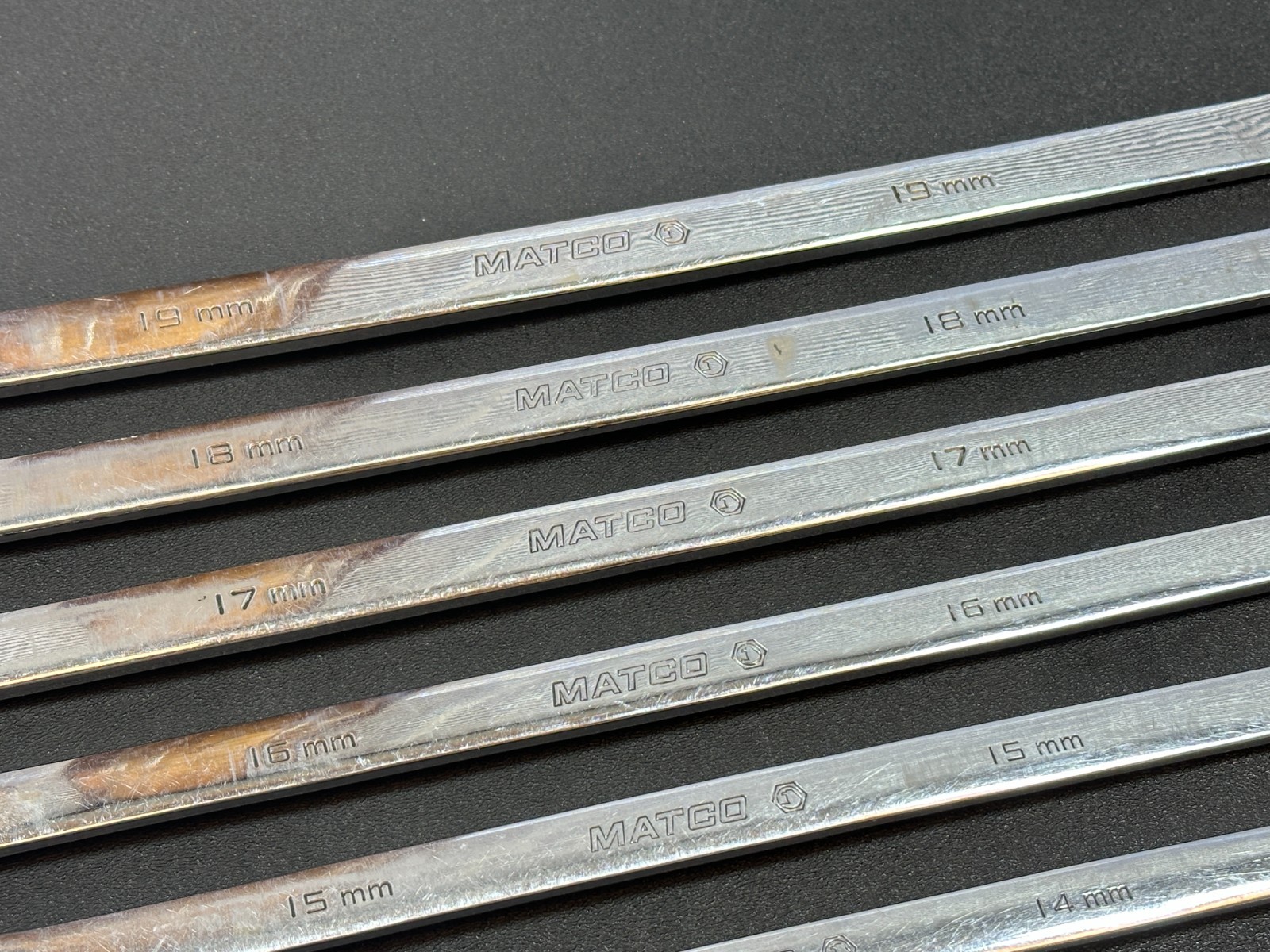 Matco Tools GRBZXLM 10pc Extra Long Metric 10mm-19mm Ratcheting Box Wrench Set