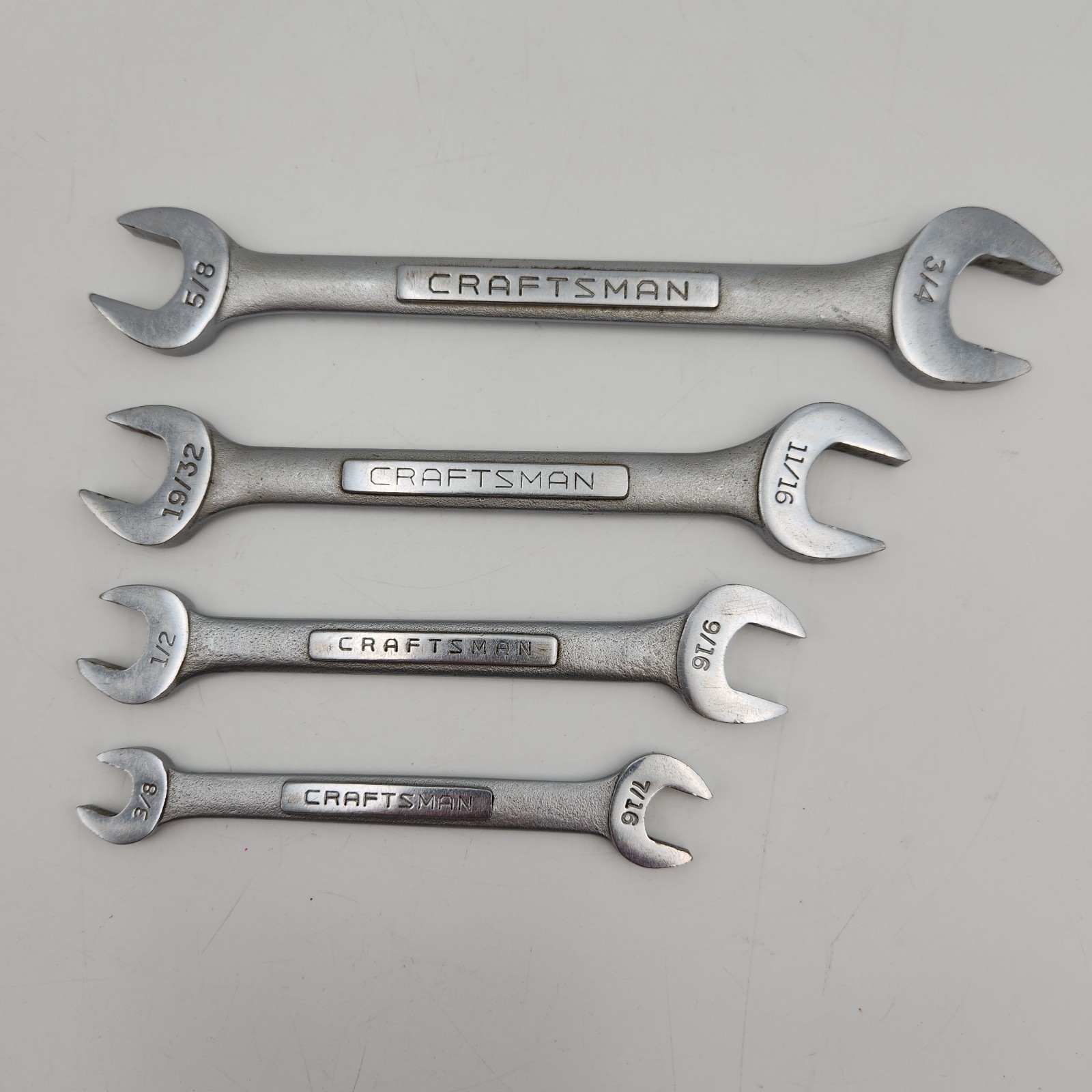 Craftsman Lot Of 4 V-Series Open End Wrenches, See Photos/Description For Sizes