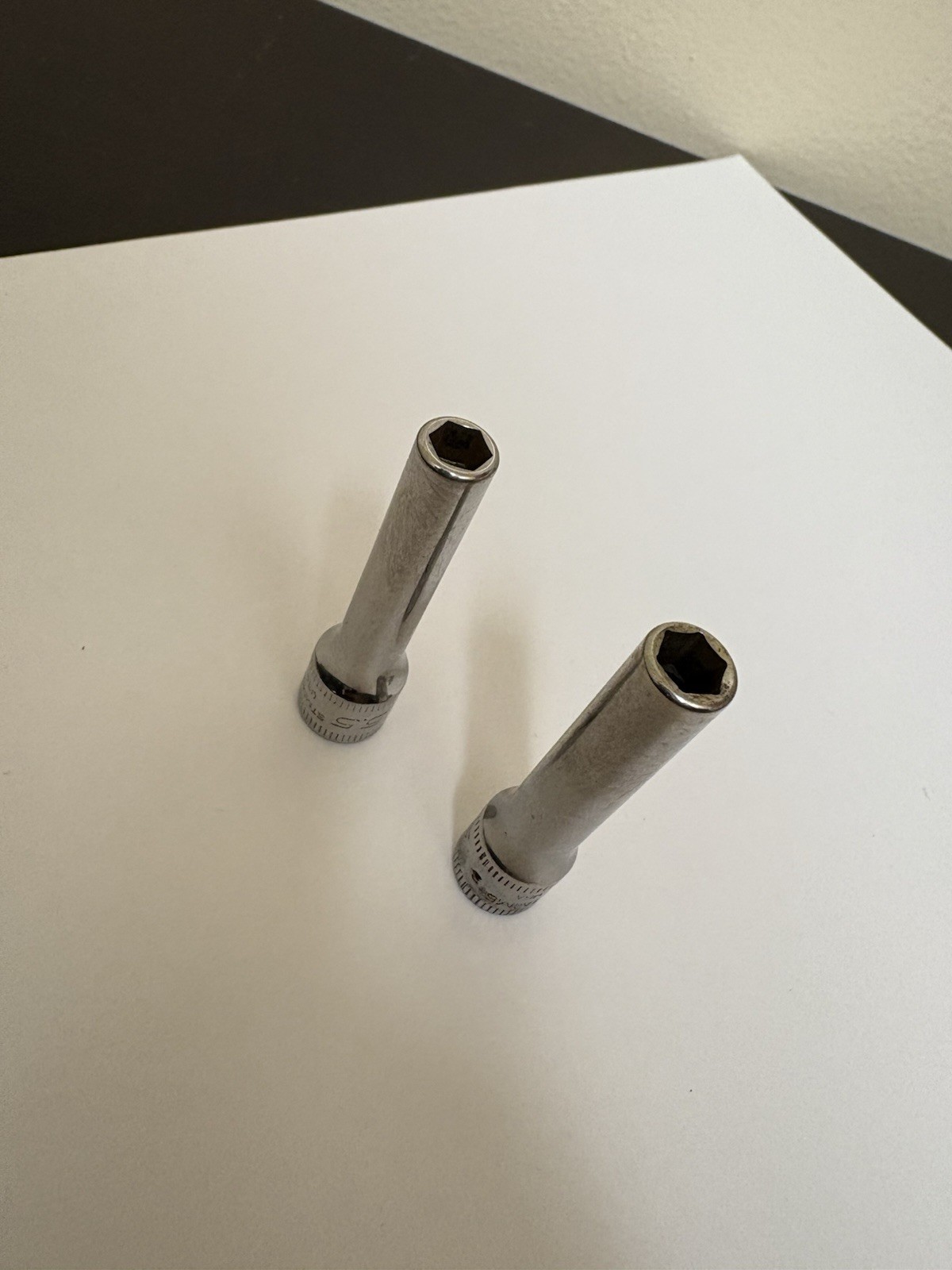 Snap On Tools 1/4″ Drive 5.5+6 mm Metric Deep Chrome Socket STMM5.5 And STMM6