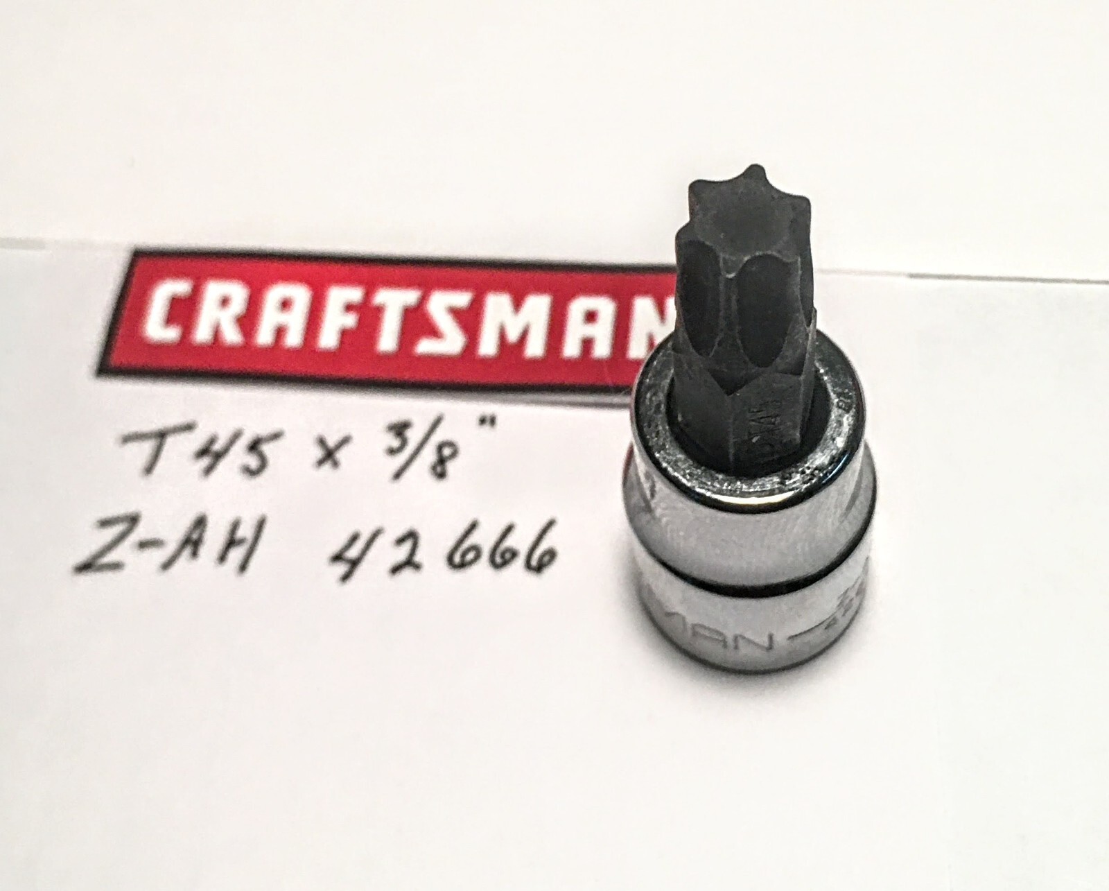 Craftsman T-45 x 3/8″ Torx Bit Socket Z-AJ 42666 Free USA Shipping