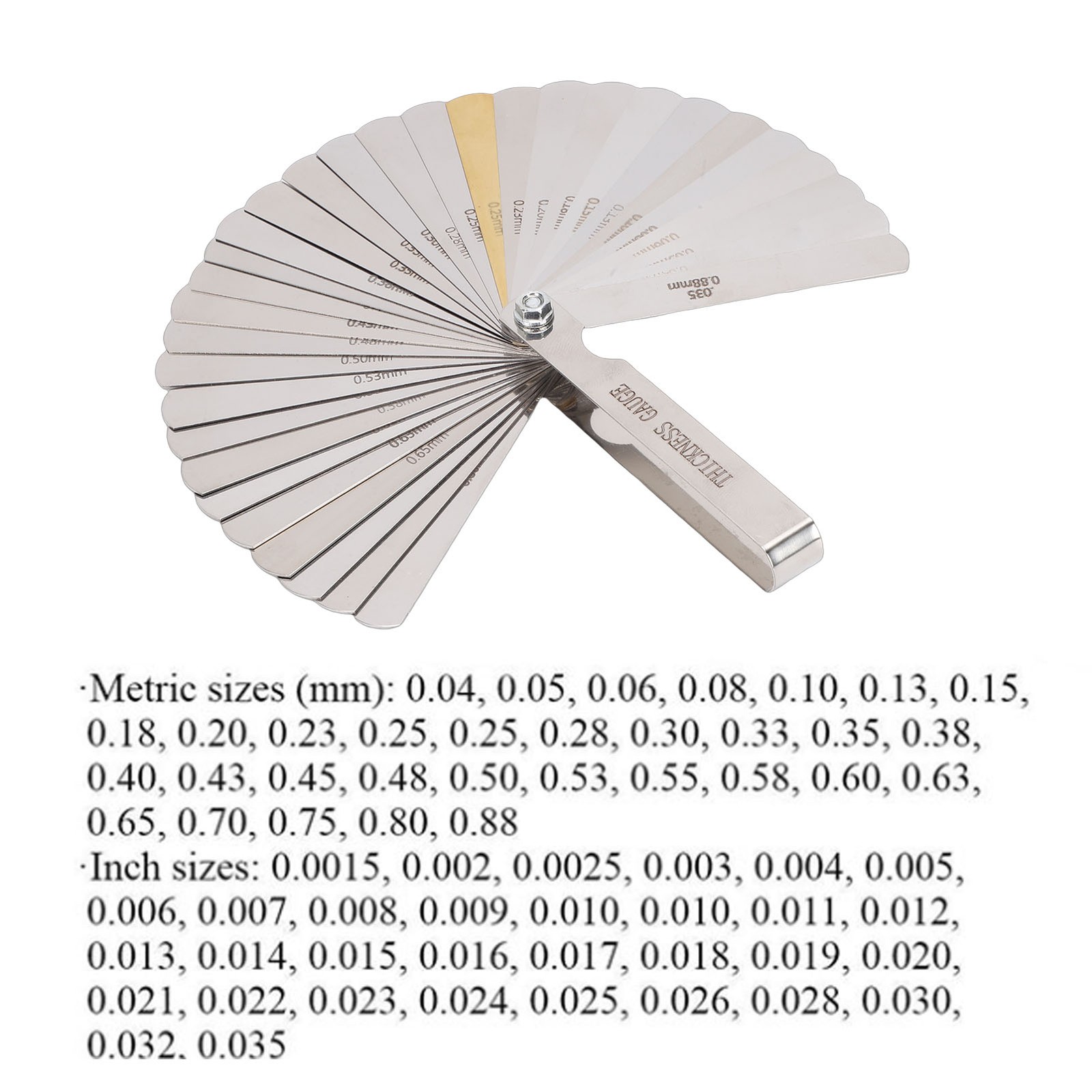 Feeler Gauges Set Stainless Steel 32 And 16 Blades Metric And Imperial Width