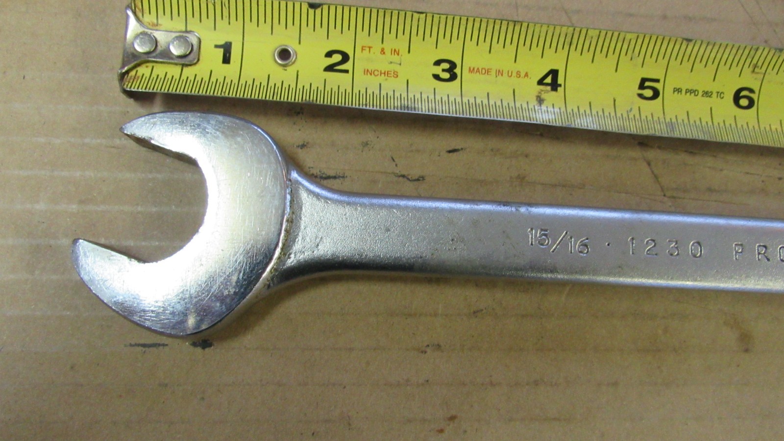 Proto Professional 15/16″ Combination Wrench #1232 Satin Chrome Finish