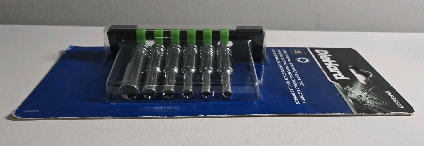 Diehard DHP55280 6 Piece 1/4″ Drive External Star Deep Socket Set