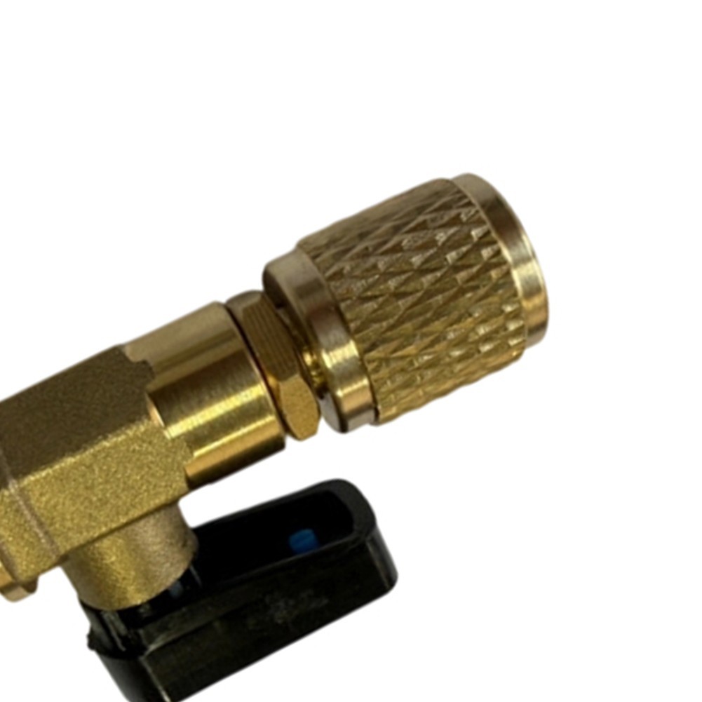 Brass Ball Valve Adapter with 1/4 SAE Threads for R12 R22 R134A AC Systems