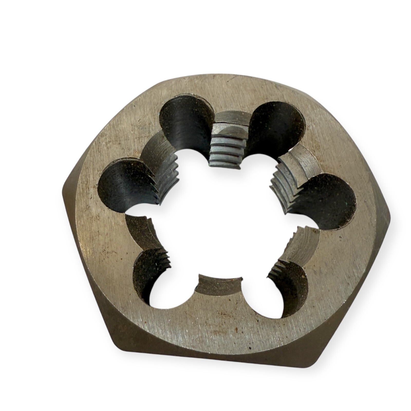 Hanson 1-1/2-6 NC x 2.5 in Rethread Hex Die Carbon Steel RH Made in USA