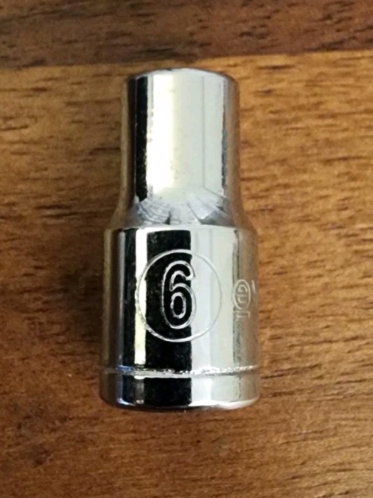 Evolv 6mm Socket 6 Point 1/4″ Drive