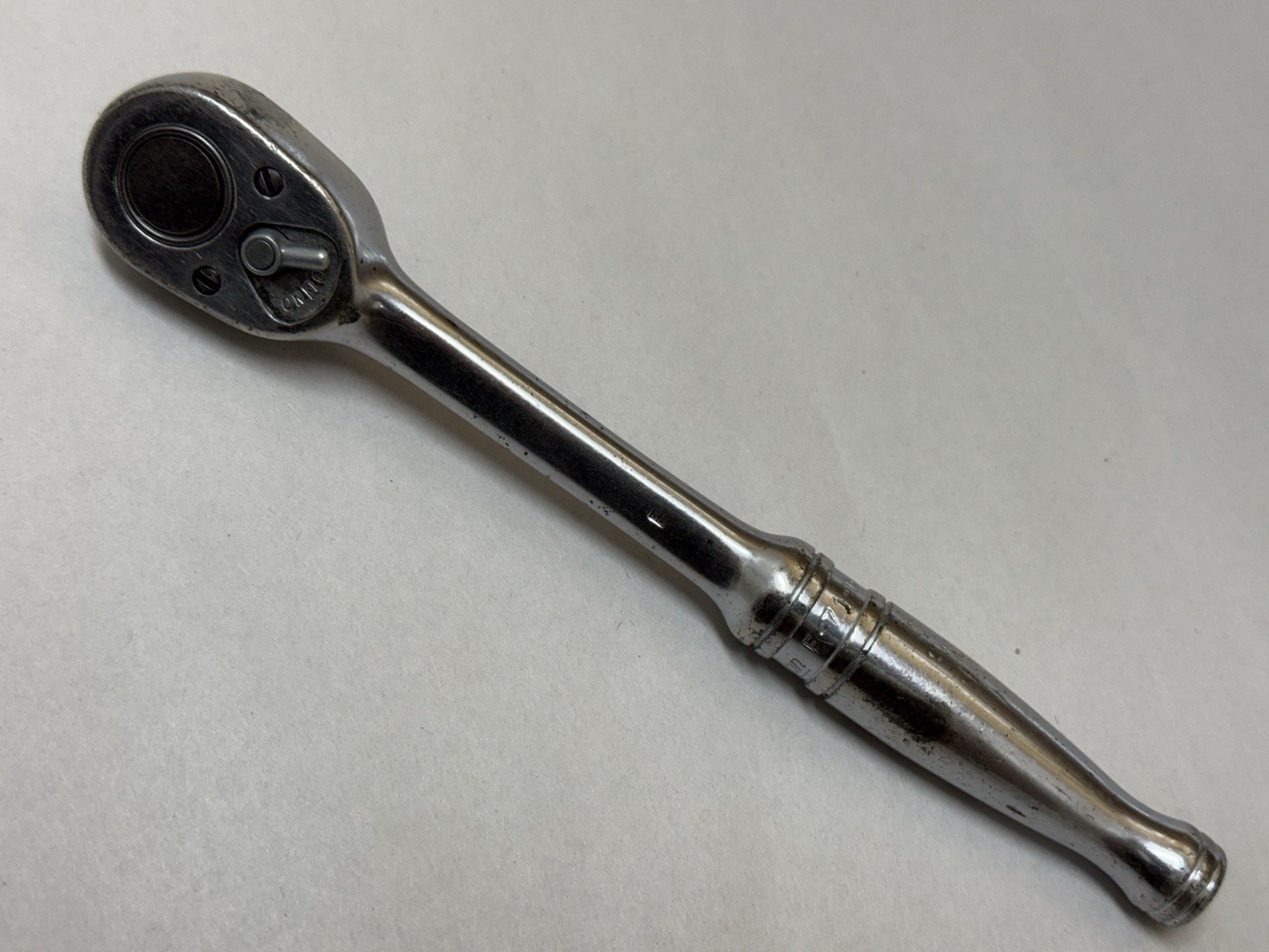 1963 Snap-On USA 3/8″ Drive Ratchet Flat Neck Standard Length F-71-D