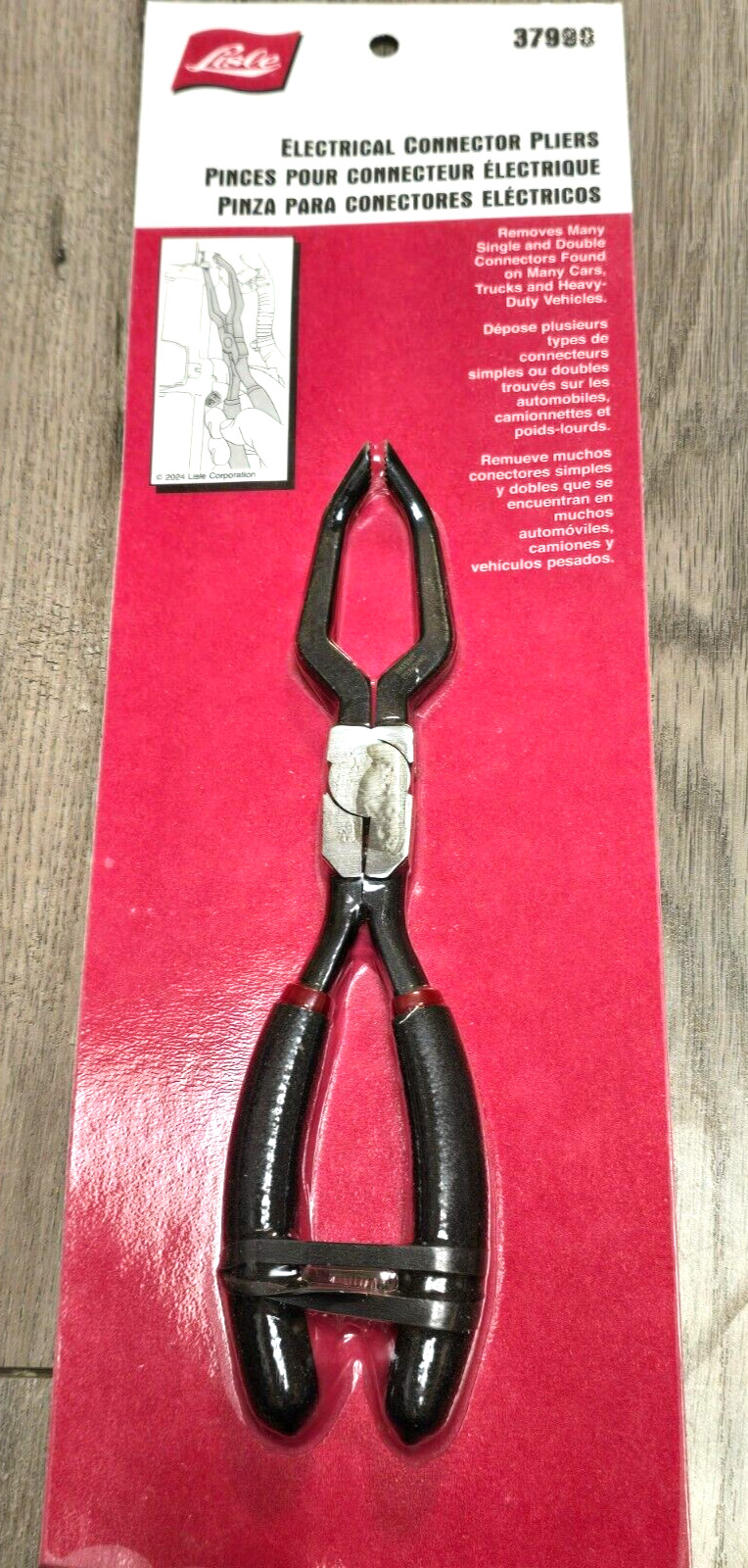 Lisle Electrical Plug, DEF, EVAP & Fuel Line Disconnect Specialty Pliers #37990