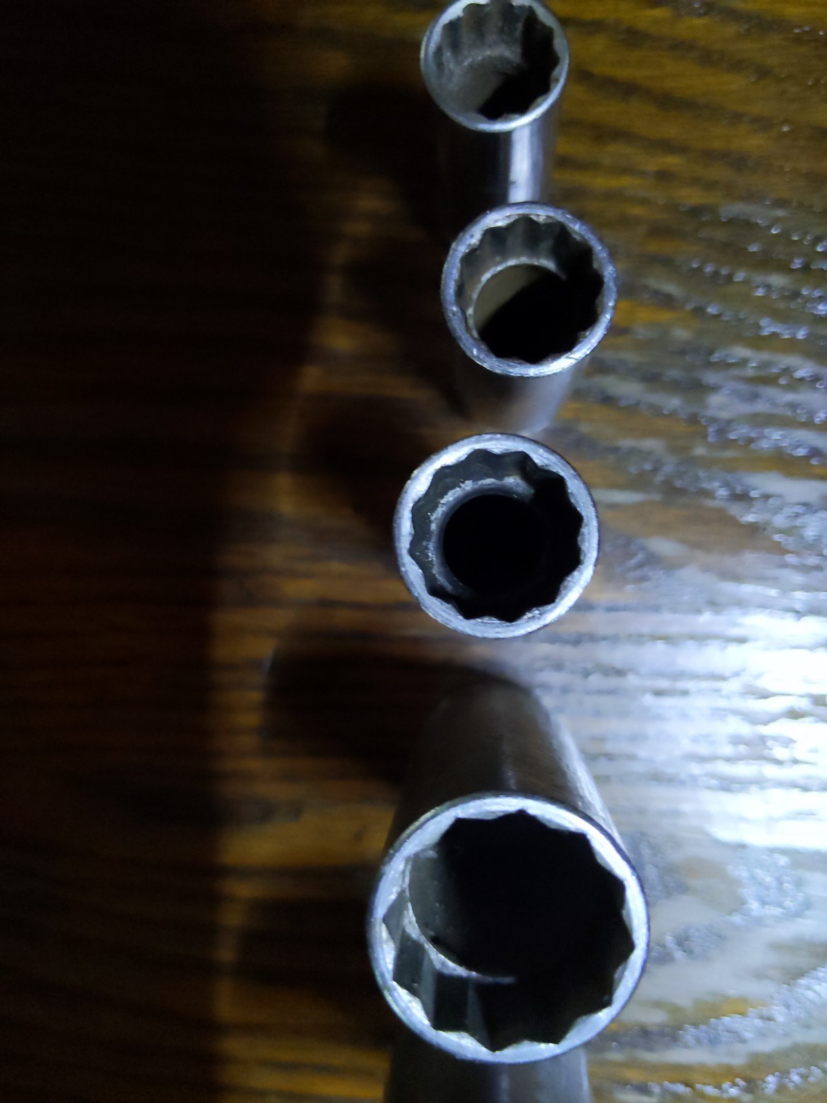 Lot of Snap On 3/8″ Drive 12 Point Deep SAE Sockets, 7/16, 1/2, 9/16, 3/4, 13/16