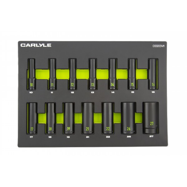 Carlyle 14PC 1/2DR 6PT DEEP IMP SKT 10-27MM – CISSD1214M