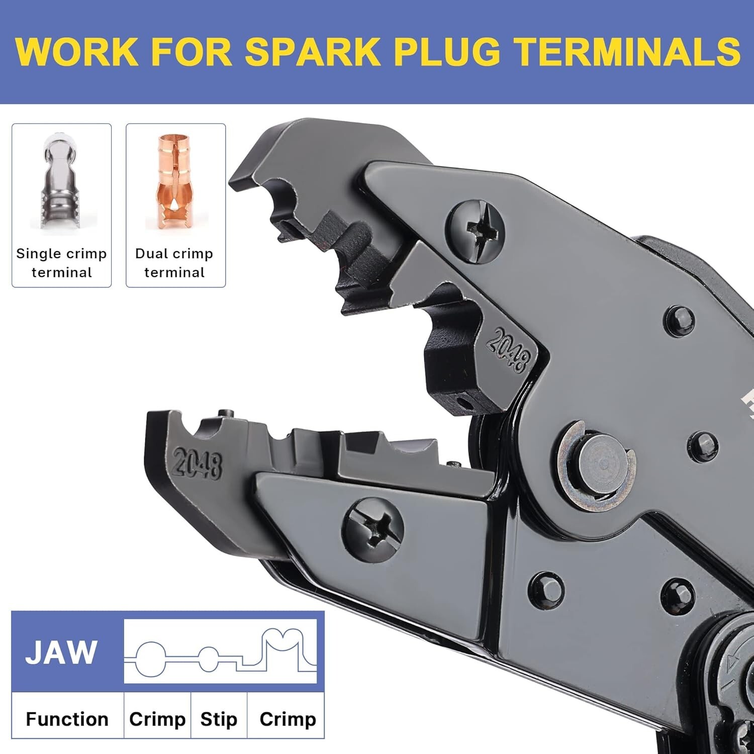 Heavy-Duty Crimping Tool for 8.5mm Spark Plug Terminals – Durable & Reliable