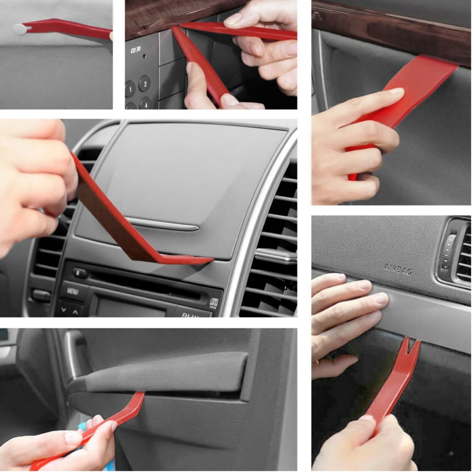 200pcs Car Door Trim Removal Tool Pry Panel Dash Radio Body Clip Installer Kit