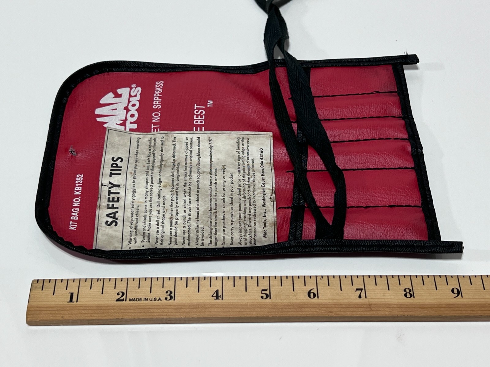 MAC Tools USA Kit Bag Pouch KB1352 for Punch Set SRPP6KSS (No Tools Included)