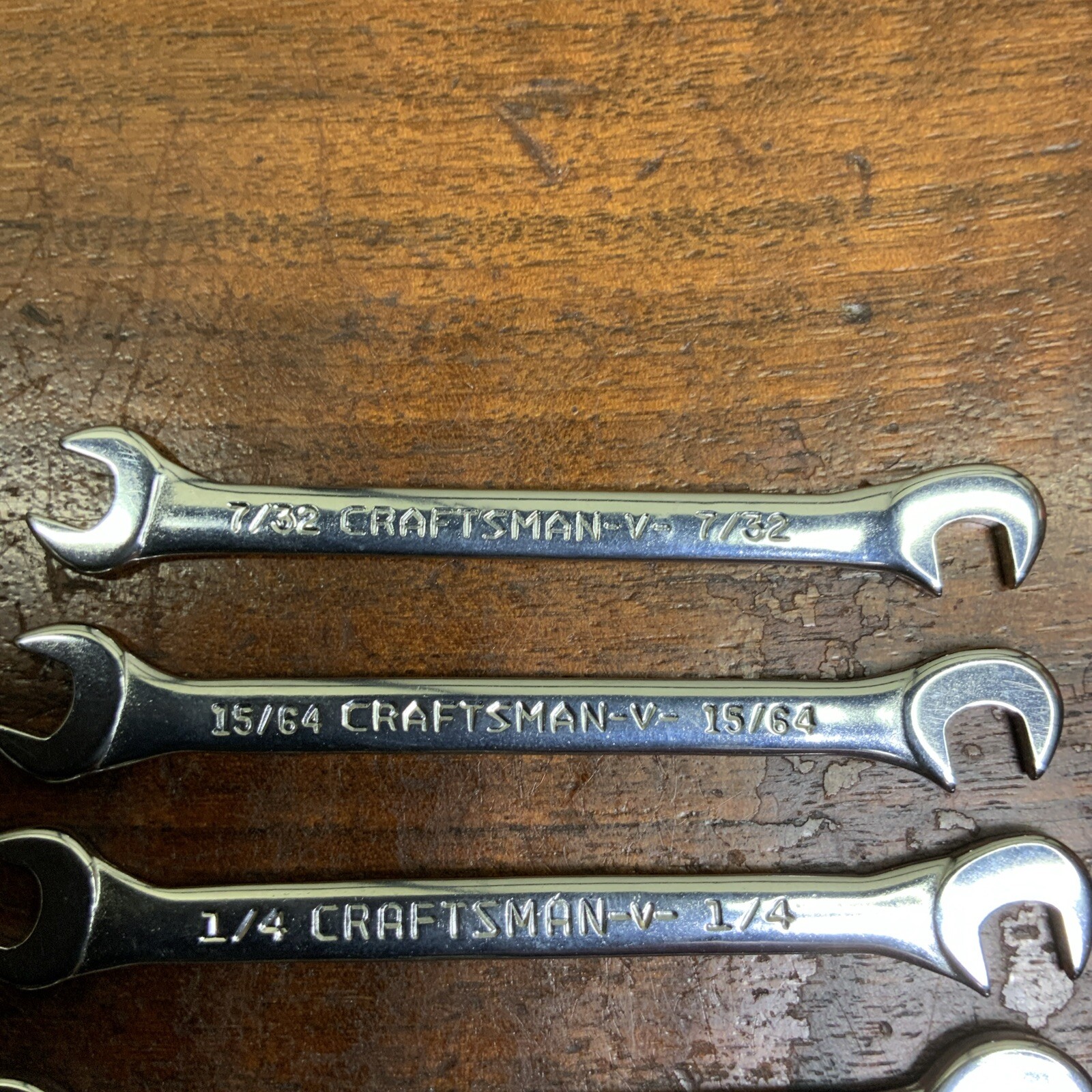Vintage Craftsman 8 Piece SET Open End Ignition Wrench Set 9-4306 V SERIES USA