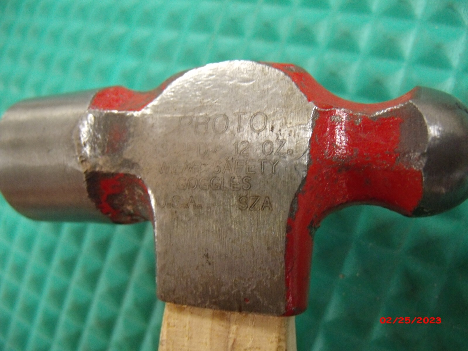 «PROTO» U.S.A. 12 OUNCE BALL PEIN HAMMER WITH NEW WOOD HANDLE