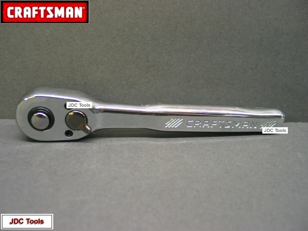 CRAFTSMAN 3pc FULL POLISH Thin Profile Fine Tooth Ratchet socket wrench set 72T