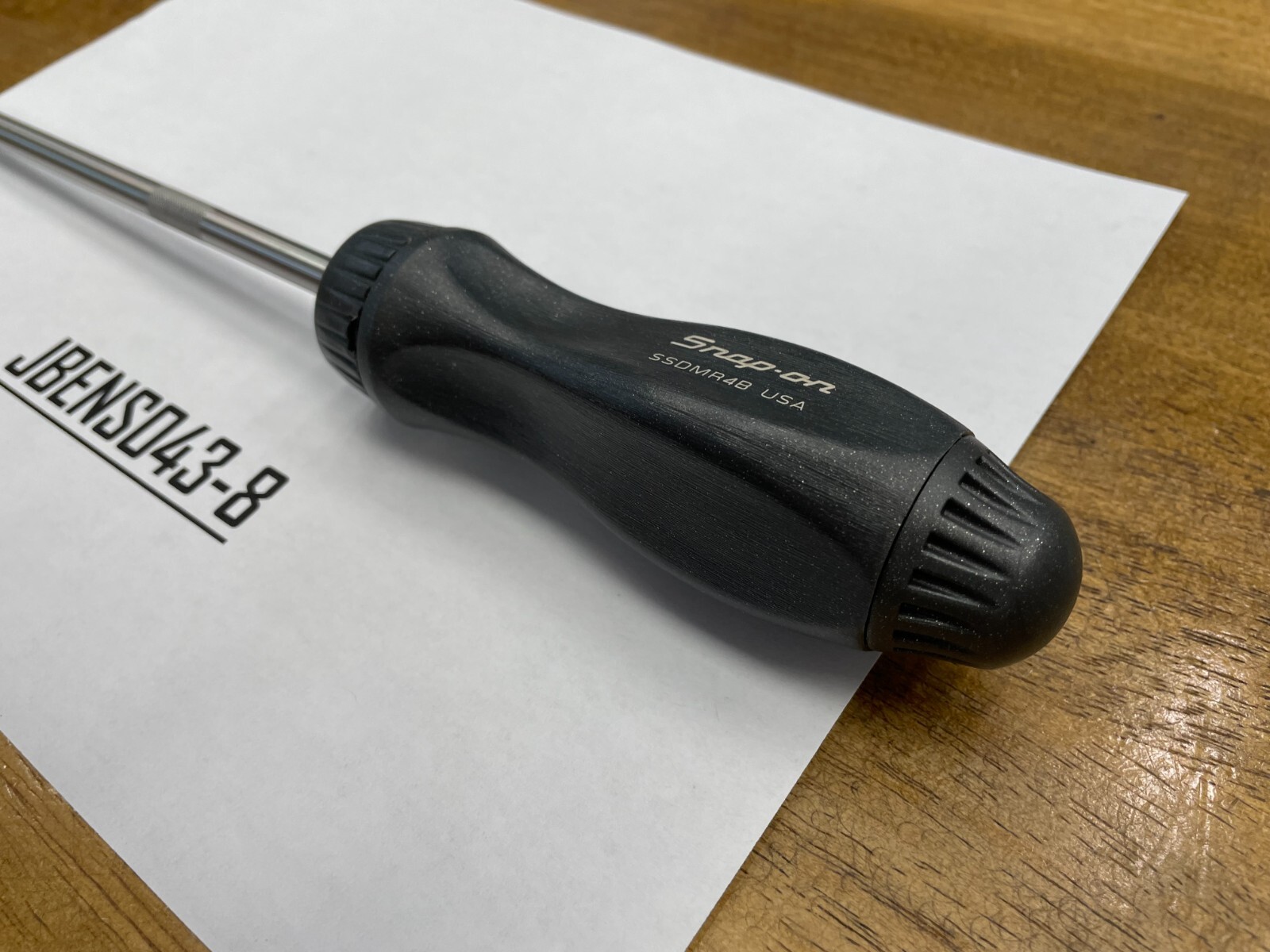 Snap-on Tools NEW TITANIUM Hard Grip 8″ Shaft Ratcheting Screwdriver SSDMR8ADT