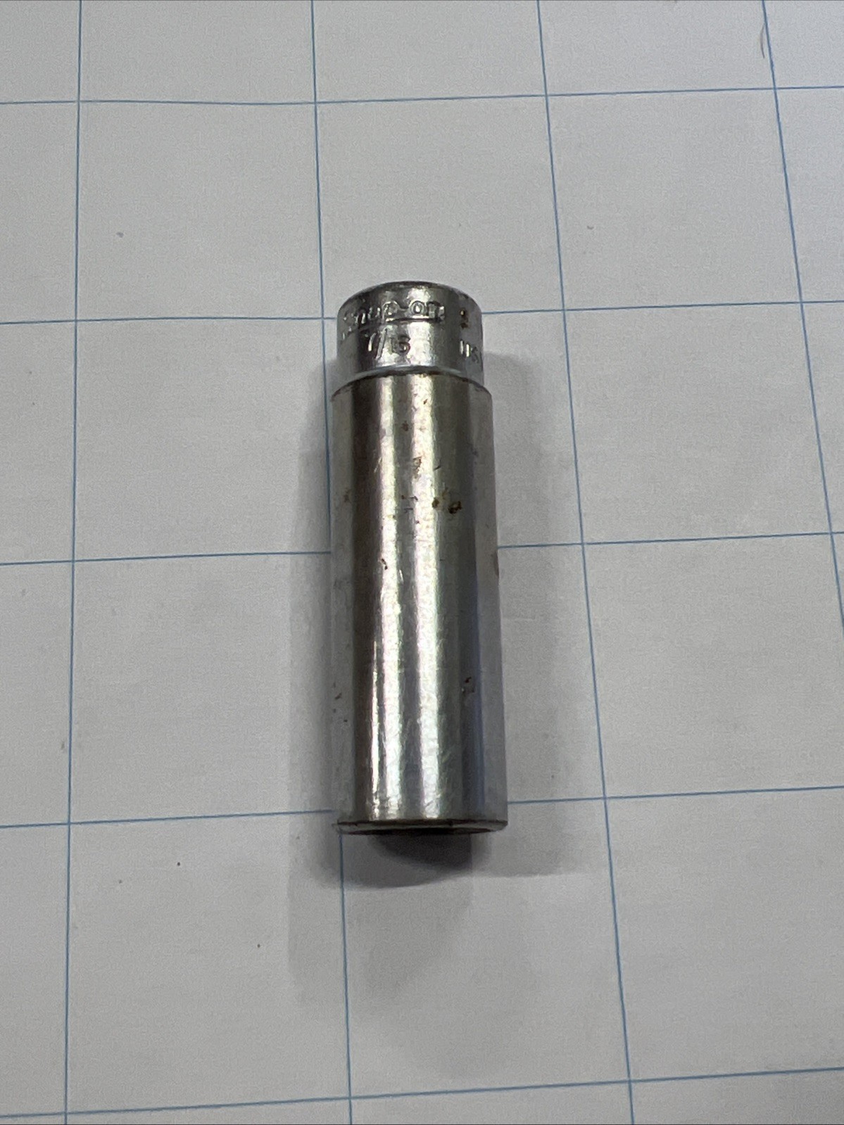 Snap-on STM14 7/16″ 3/8″ Drive Deep Socket — 6 Point — Made in USA