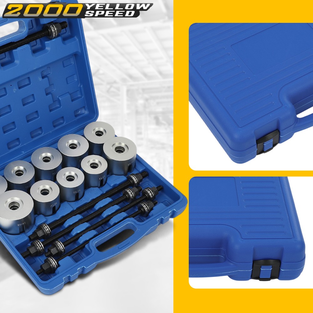 27 PCS Universal Press & Pull Sleeve Kit Bush Bearing Removal Insertion Tool Kit