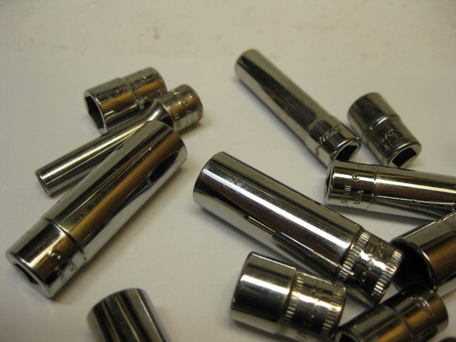 Snap-on tools 1/4″ drive Metric & SAE 6 point Sockets sold each. Mint!