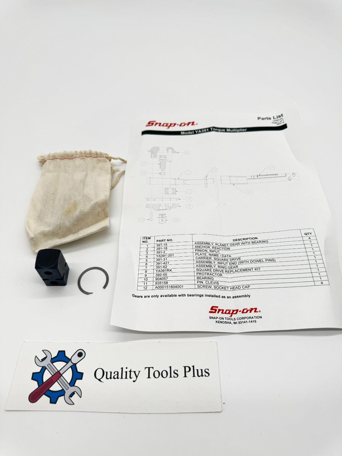 Blue Point NEW Square Drive Kit For Snap On YA391 Torque Multiplier