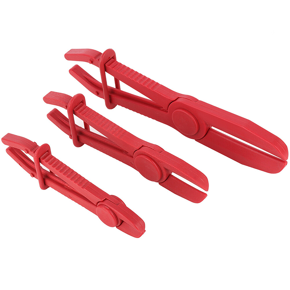 3Pcs Flexible Hose Clamp Set Clamping Pliers Radiator Brake Fuel Pipe Tools
