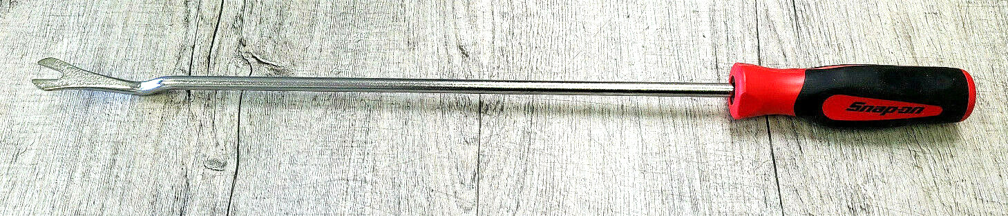 New Snap-On 20″ Trim Pad Clips Removal Fork Tool Red Soft Grip Handle ASG187B