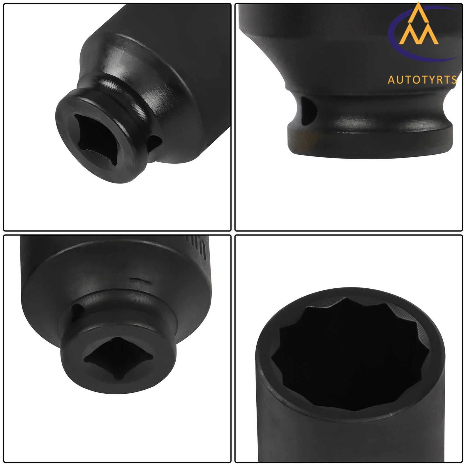 8PCS 1/2″ Drive Deep Spindle Axle Nut Impact Socket Set 12 Point 29-39mm