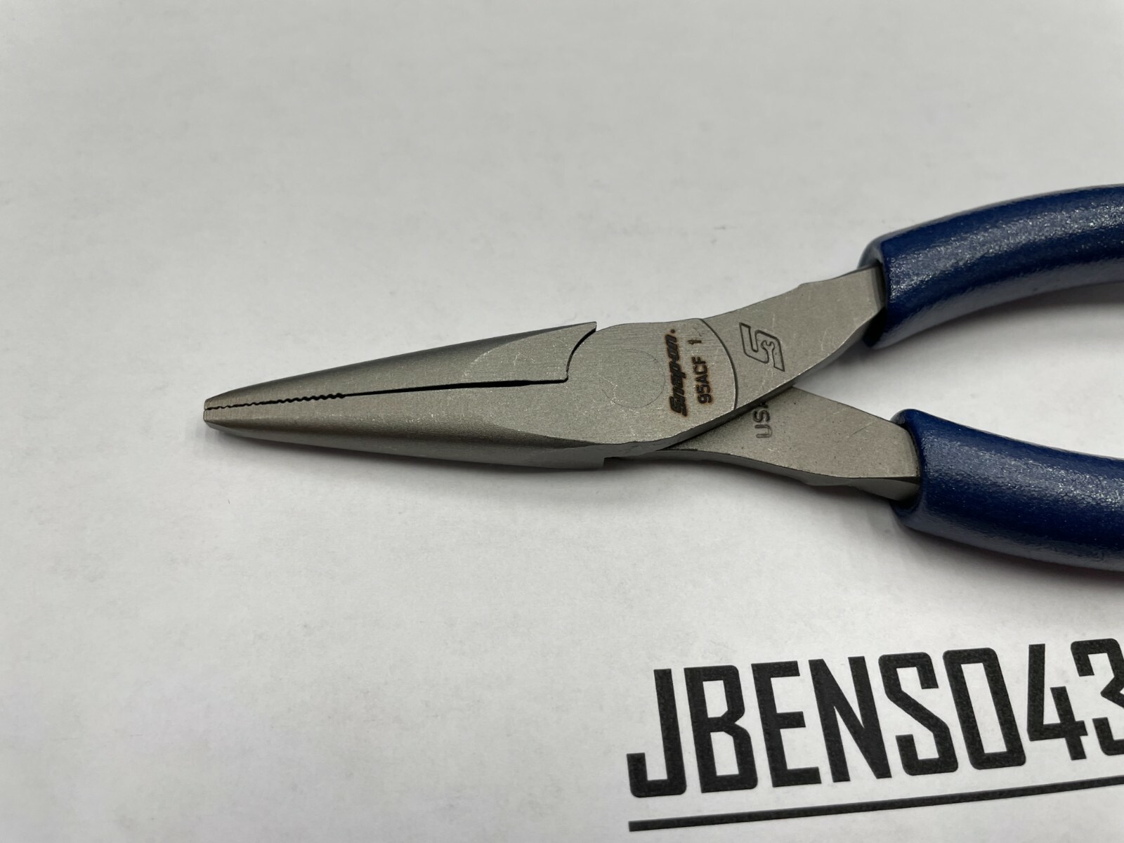 Snap-on Tools USA NEW POWER BLUE 6″ Soft Grip Needle Nose Pliers 95ACFMB